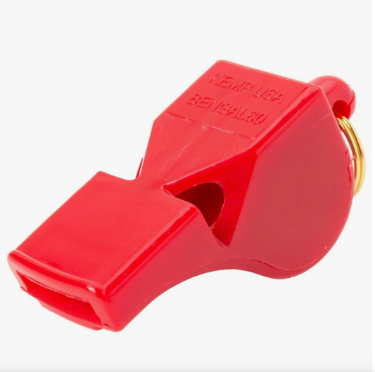 Red Whistle with Lanyard